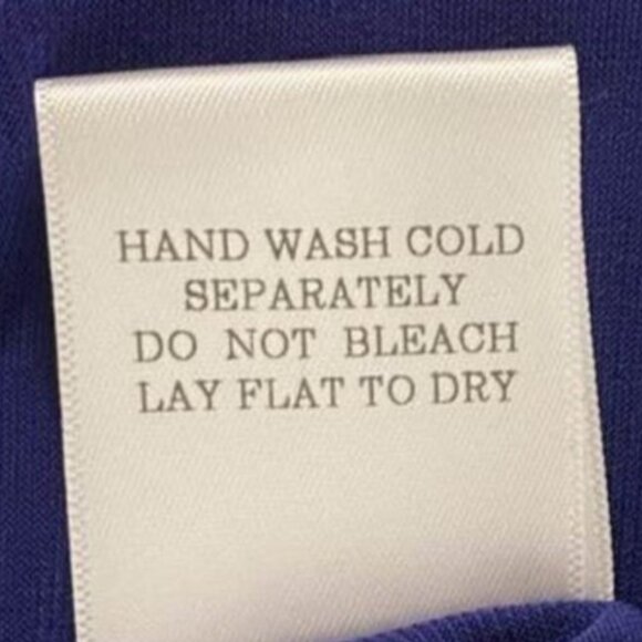 Navy Cold Shoulder Blouse – Size Medium – Metallic Neckline Detail, Flowy Sleeve - Picture 10 of 12